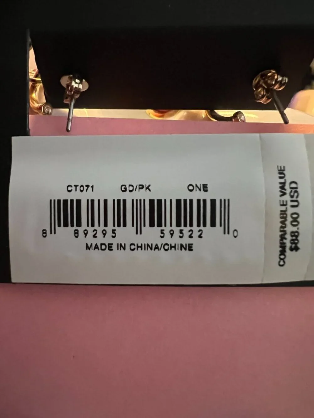 COACH Cherry Charm Huggie Earrings - New with Tag - Picture 3 of 3